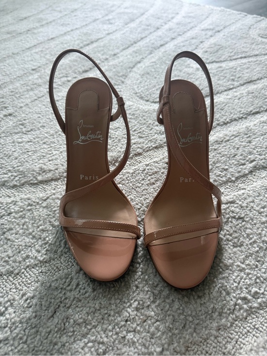 Christian Louboutin Shoes - Christian Louboutin Blush Tan Strappy Slingback Heels